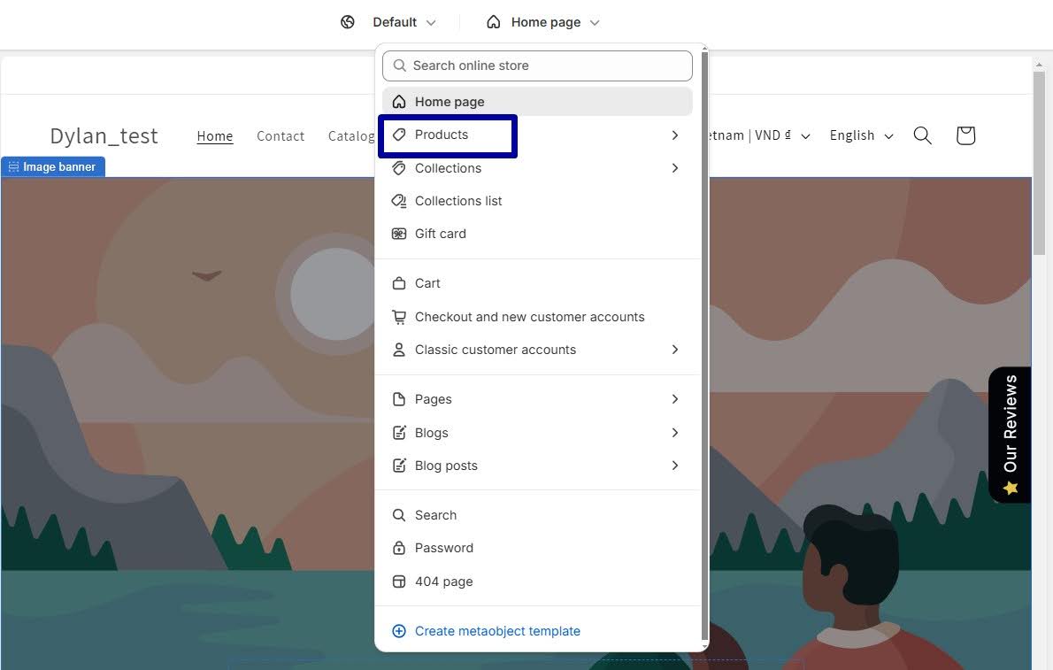 Navigate to the product page